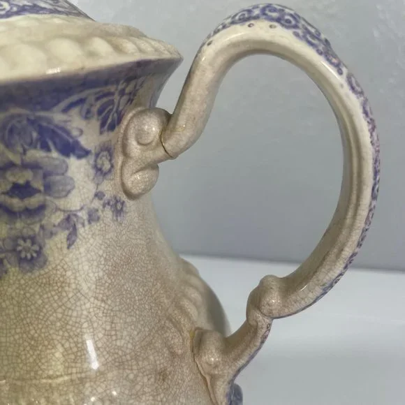 VTG Copeland SPODE Mayflower Coffee or Tea Pot Lavender British Flowers Damaged - Picture 6 of 10